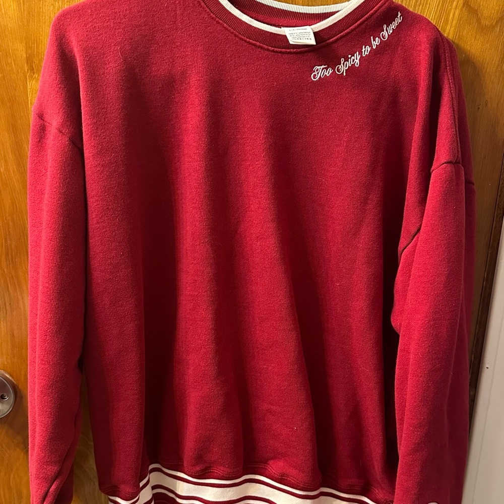 Victoria’s Secret red Too Spicy sweater